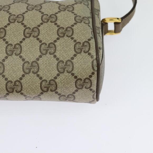 GUCCI GG Supreme Web Sherry Line Bag Pvc Beige Gold 89 02 018 - Picture 13 of 16
